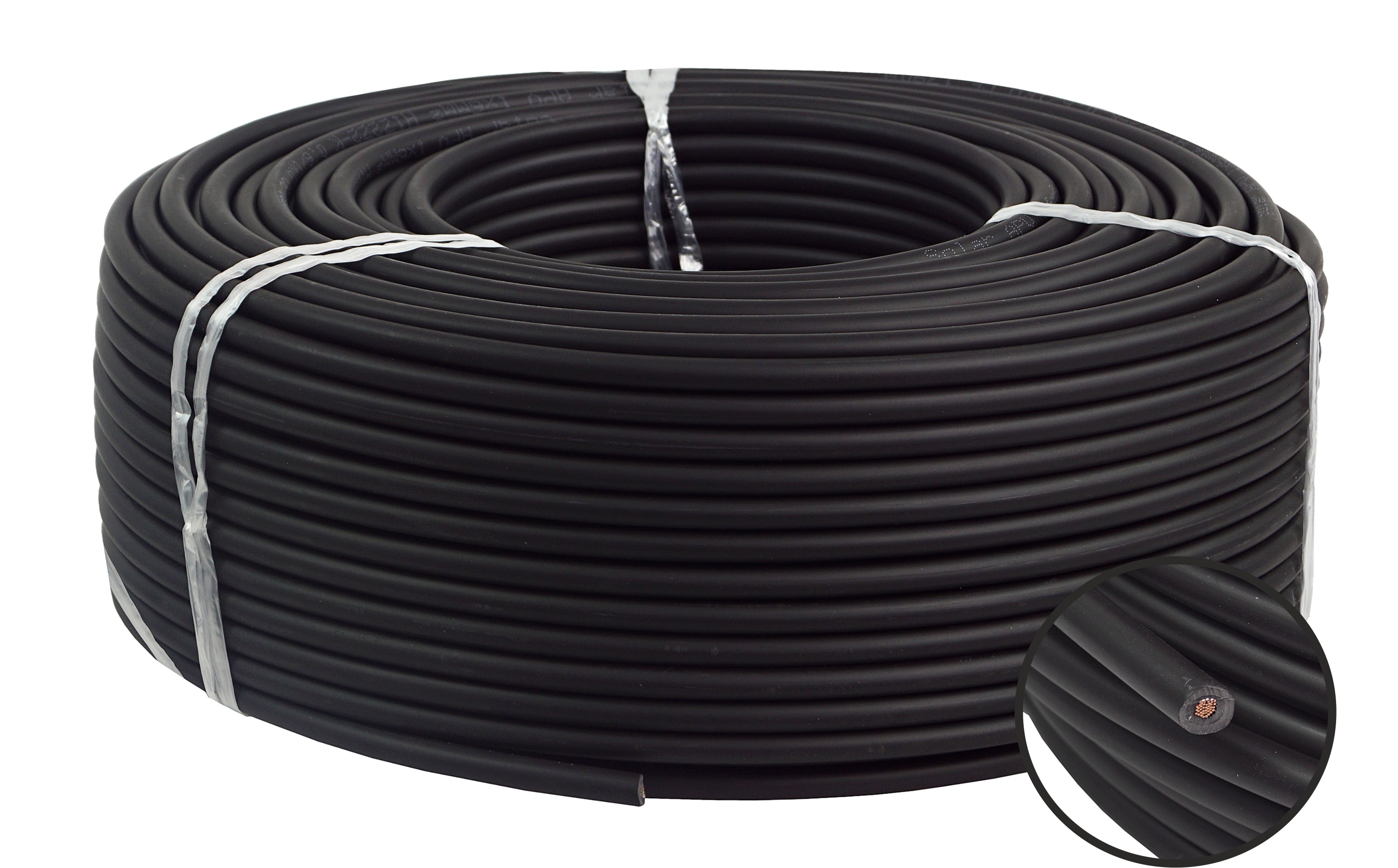 Solární kabel H1Z2Z2 , průřez 6 mm², černý