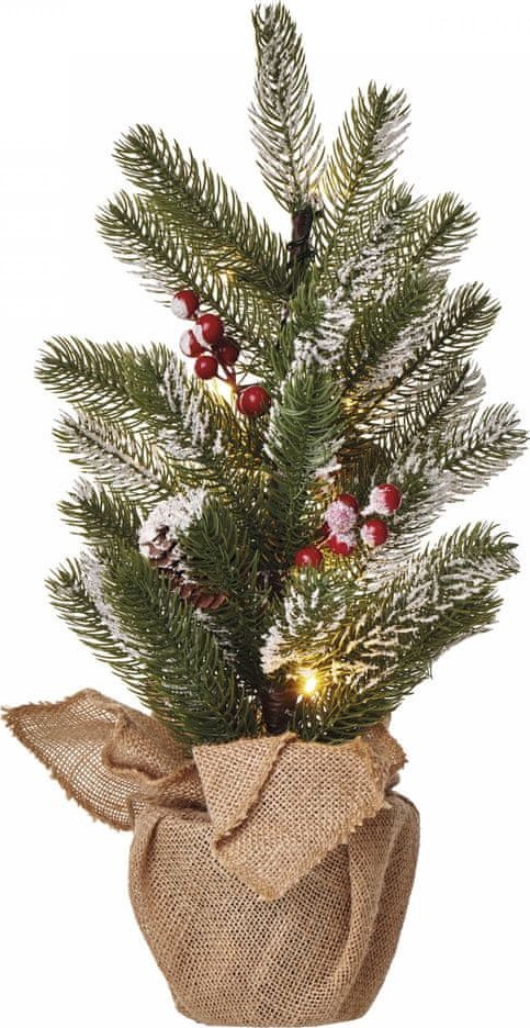 LED dekorace EMOS 20 LED vánoční stromek zasněžený, 52 cm
