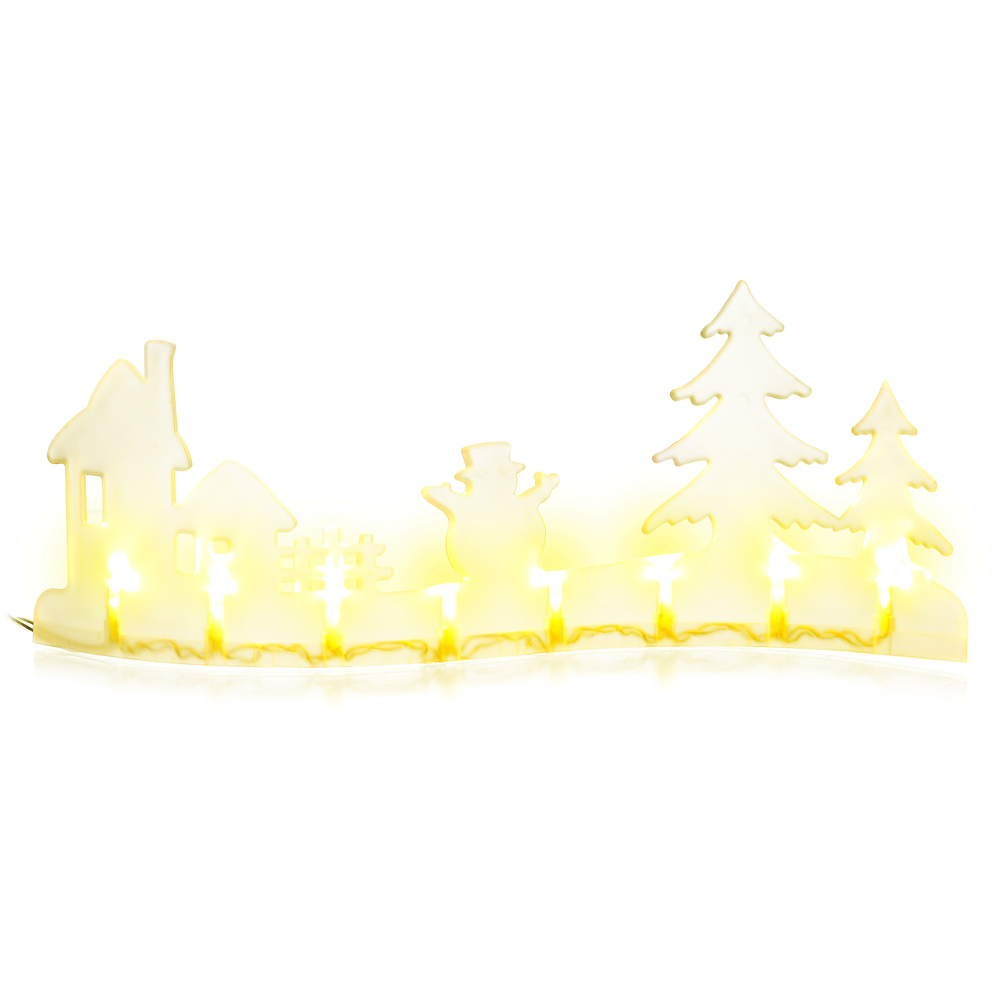 DEKORACE Z AKRYLU VE TVARU KRAJINKY 8 LED rxl 280