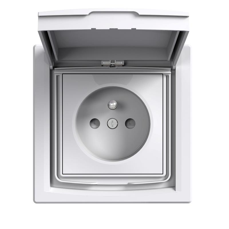 zásuvka EPH2800321 bílá Asfora vest.IP44