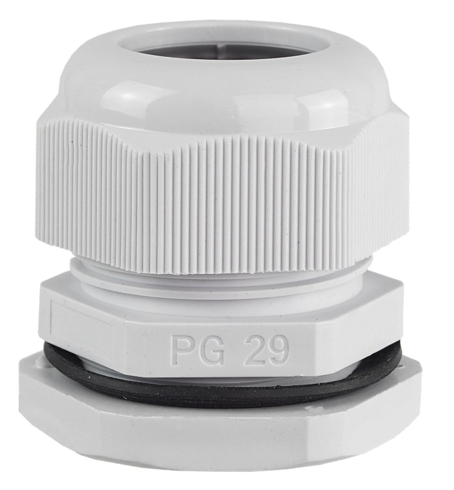 Vývodka s maticí PG29 IP68 šedá
