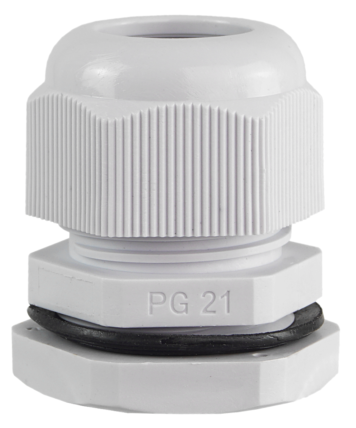 Vývodka s maticí PG21 IP68 šedá