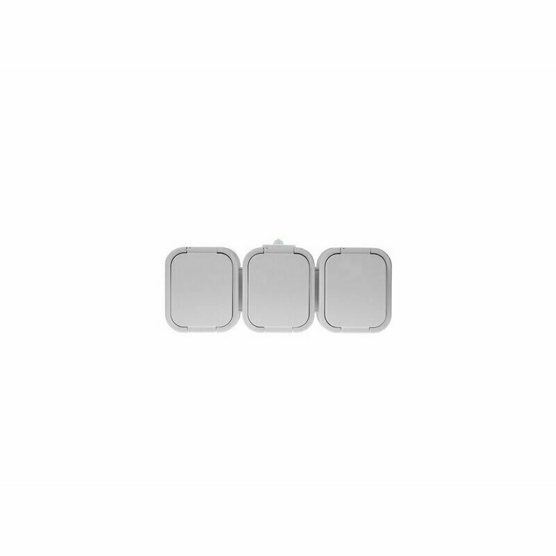 NT-316 B2 zásuvka trojnásobná 3x2p+Z 16A/250V s víčkem