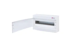 ECT12PO Rozvodnice plastová, bílé dveře, montáž na omítku, IP40, 1Ř, 12M, ETI
