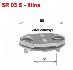 svorka SR 03 zemnící 2xM8 vratový