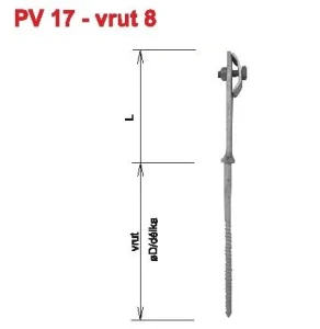 podpěra PV 17 8/100 vlnitý eternit