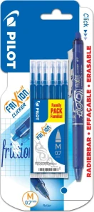 Pilot FriXion Clicker 0,7 mm a 6 ks modrá náplň