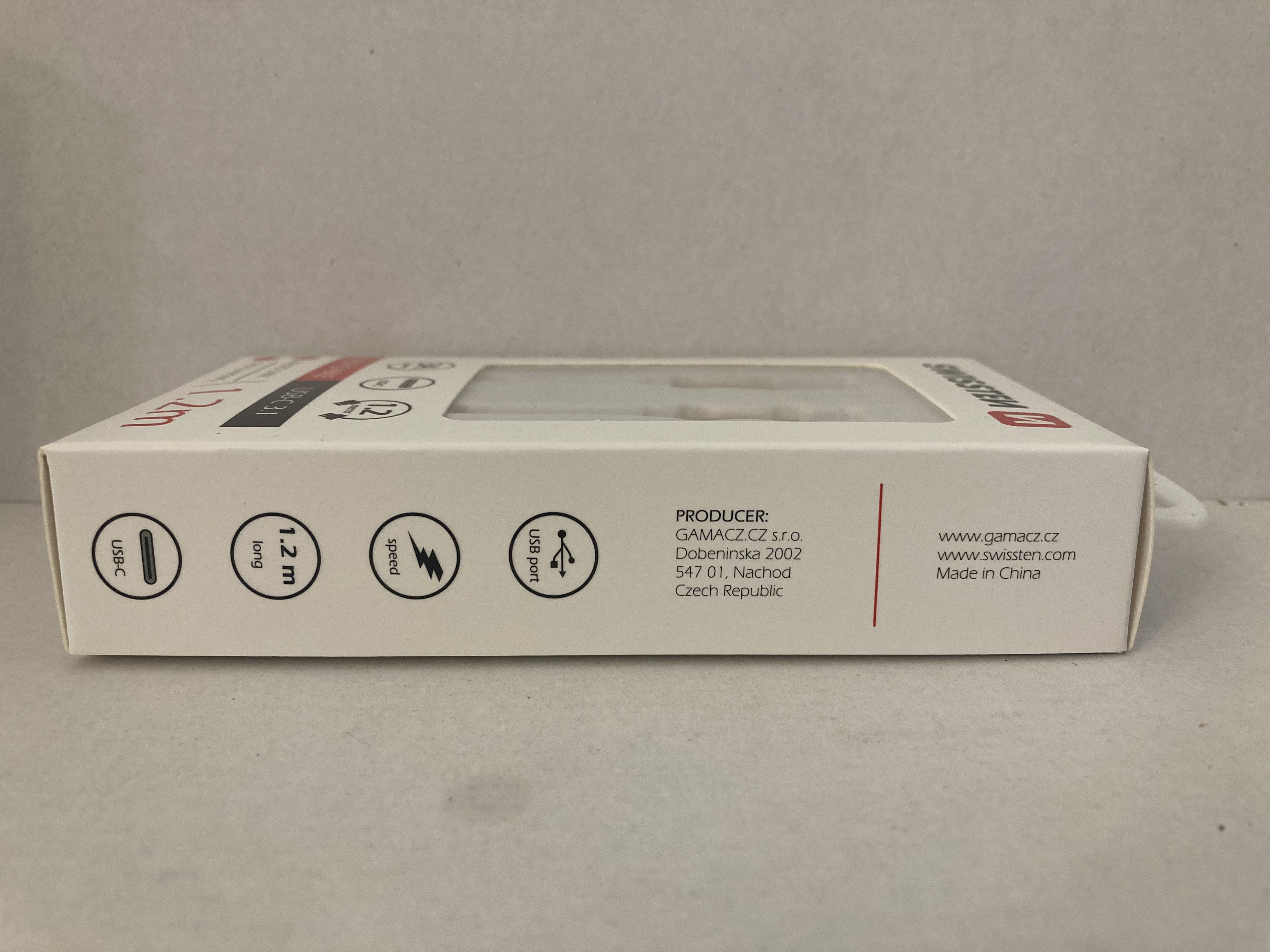 kabel datový a nabíjecí SWISSTEN USB/USB-C 1,2m zlatý