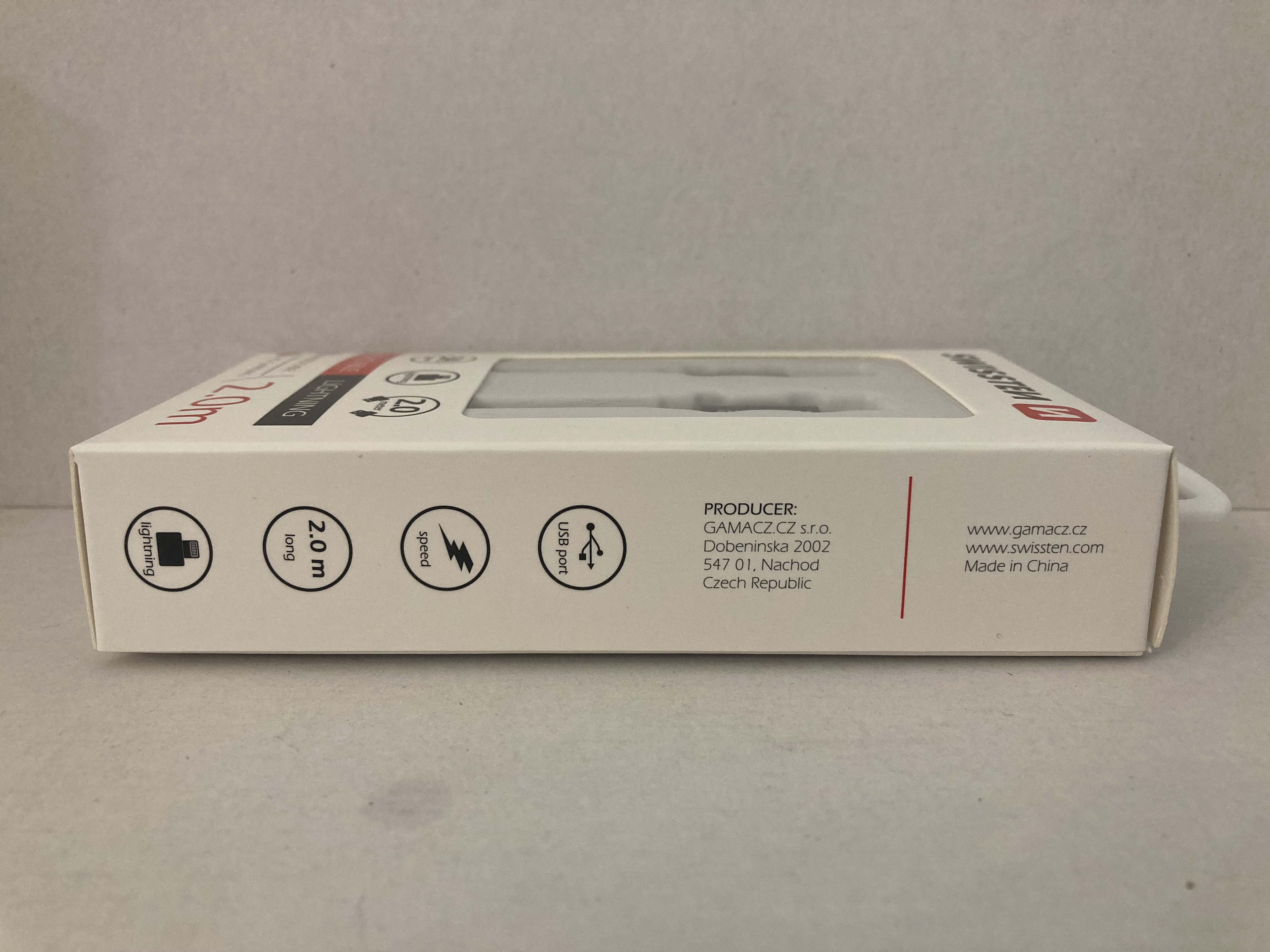 kabel datový a nabíjecí SWISSTEN USB/lightning 2,0m černý
