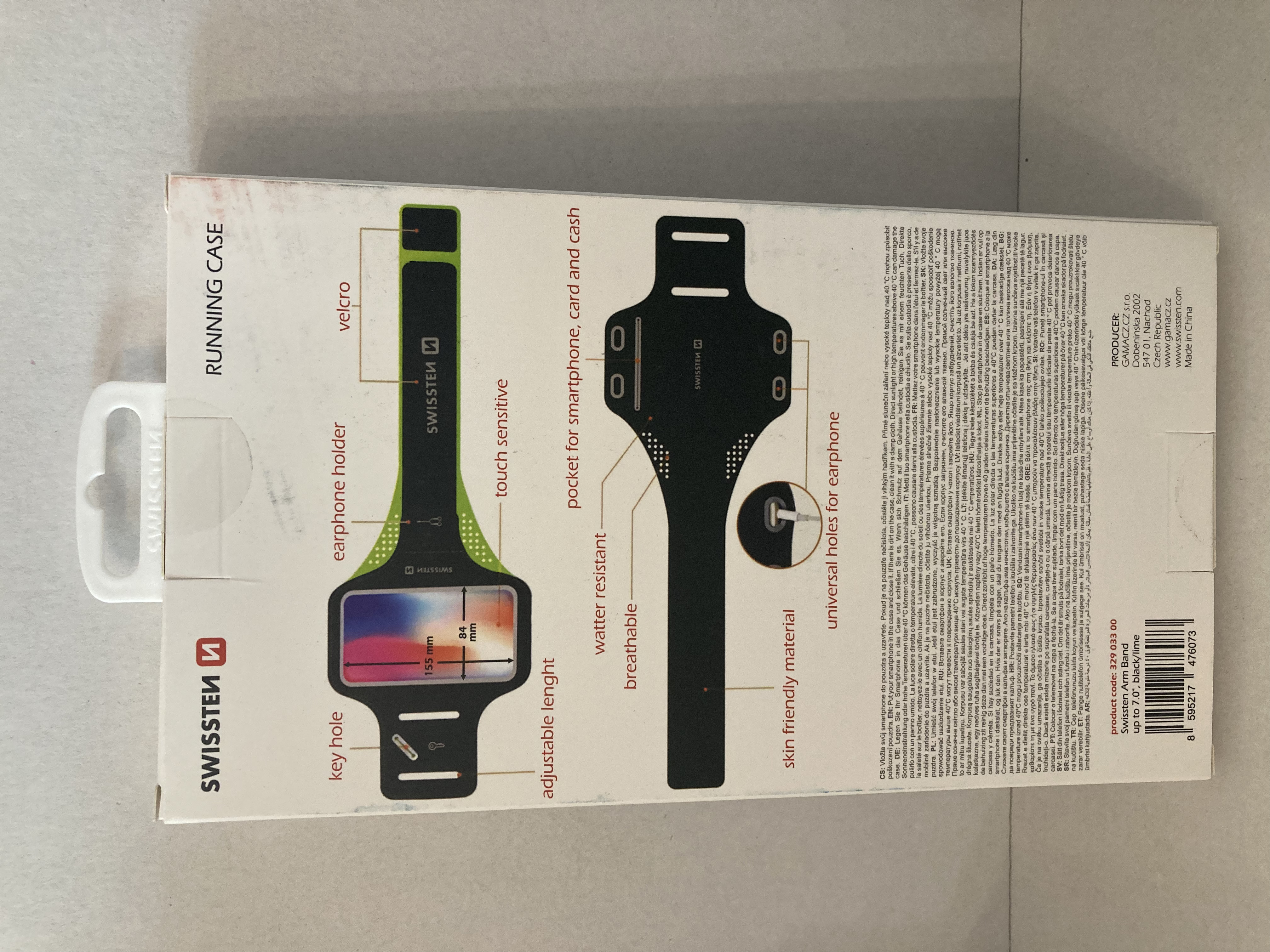 pouzdro na ruku SWISSTEN Running Arm Band 7,0"