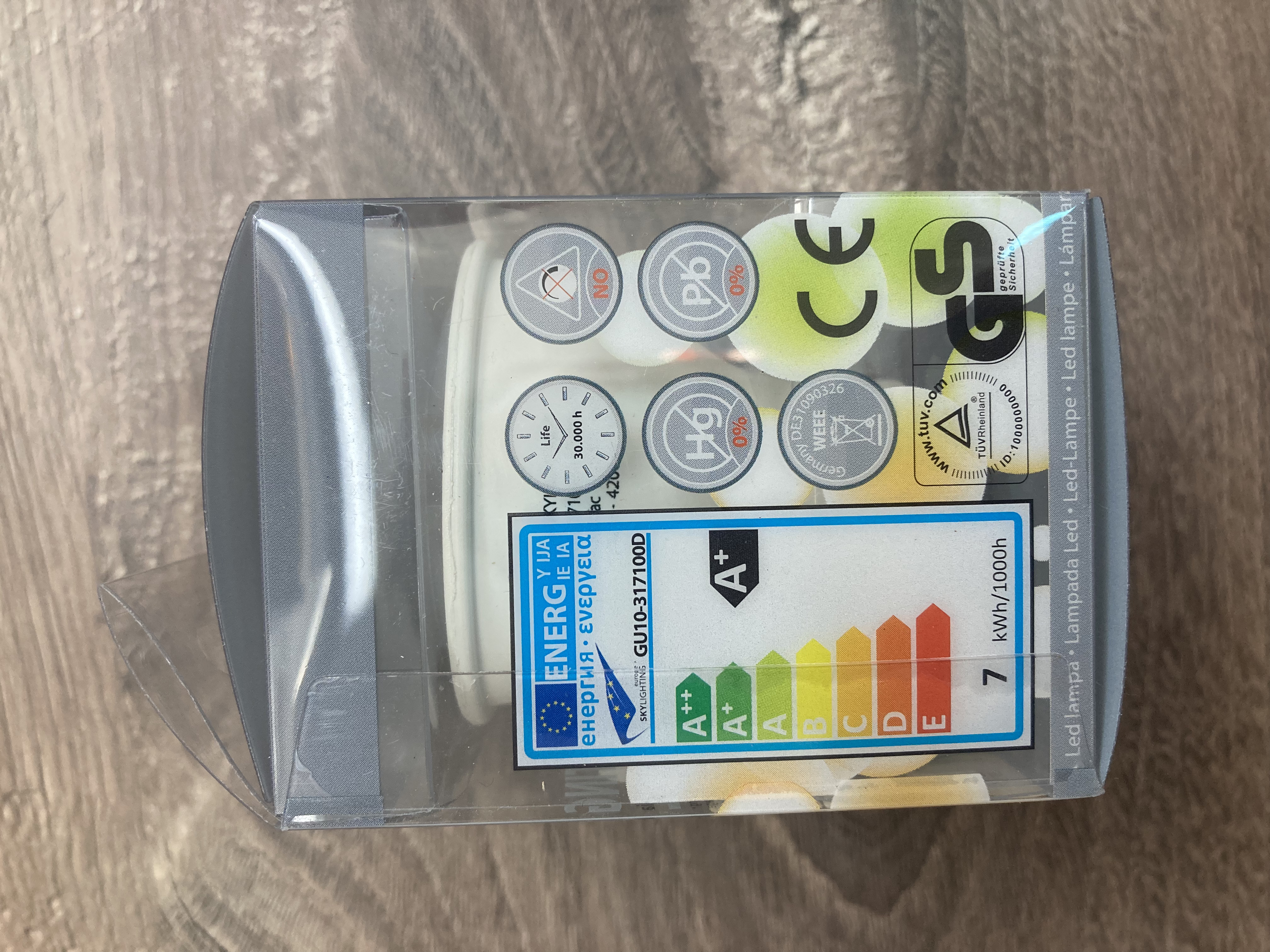 LED žárovka 7W GU10 GU10-317100D 4200K neutrální bílá