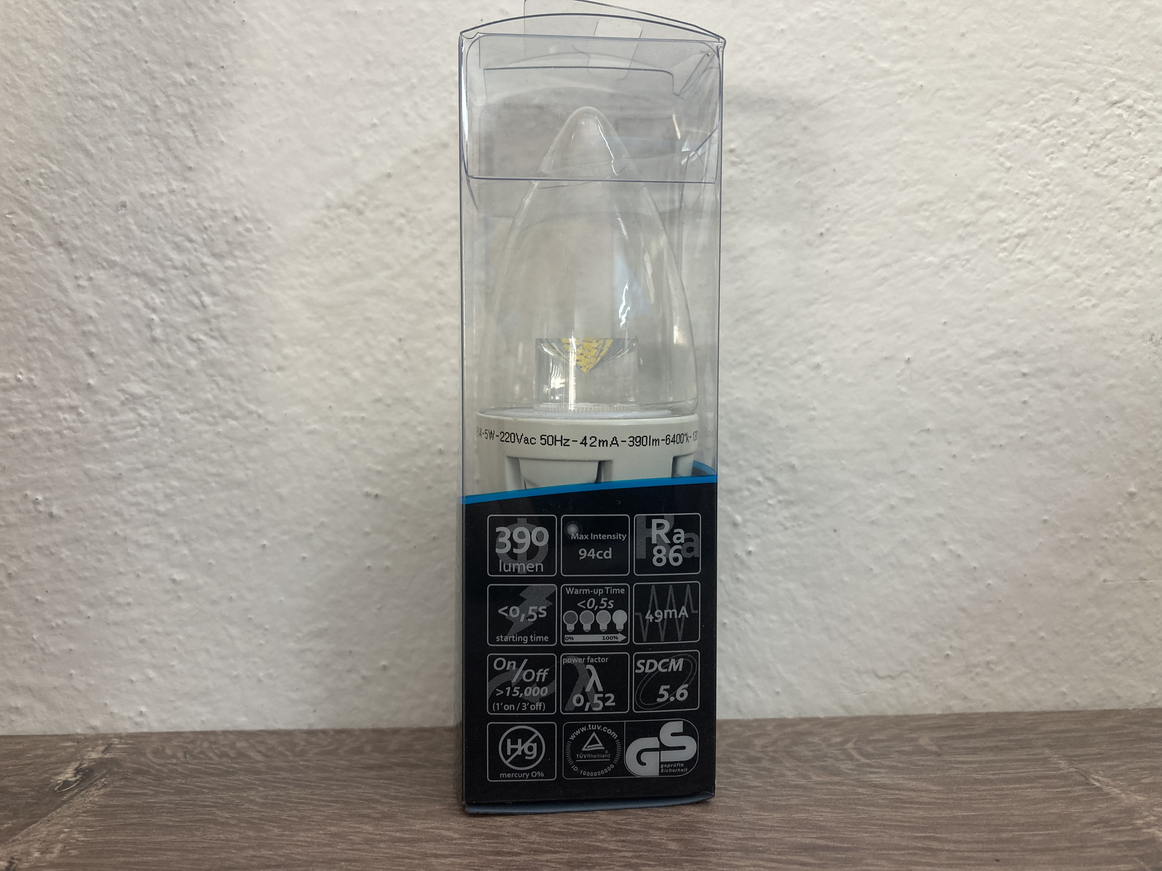 LED žárovka 5W E14 LL-MC1405F 6400K denní bílá