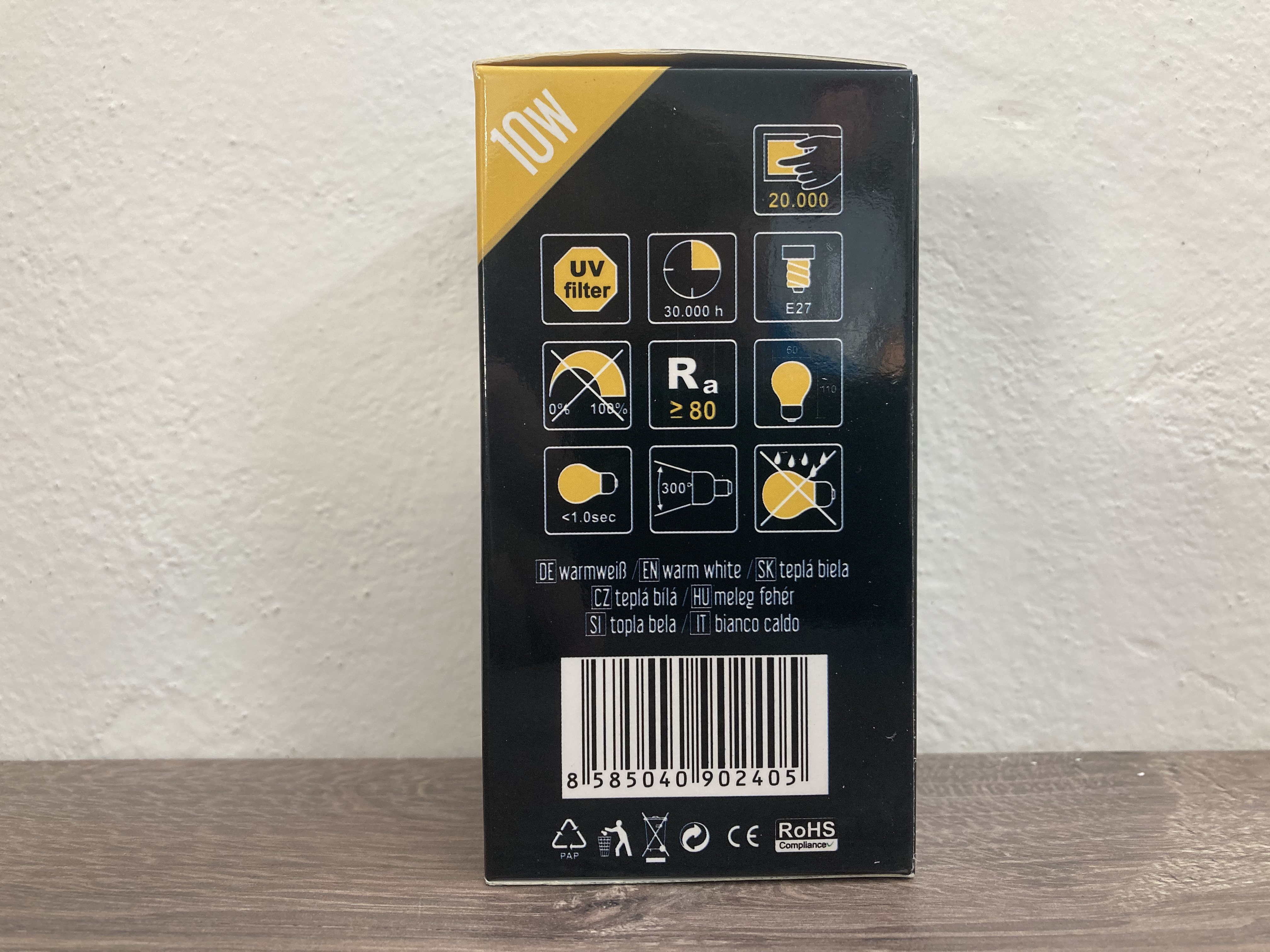 LED žárovka E27 10W NEDES ZLS572 3000K teplá bílá