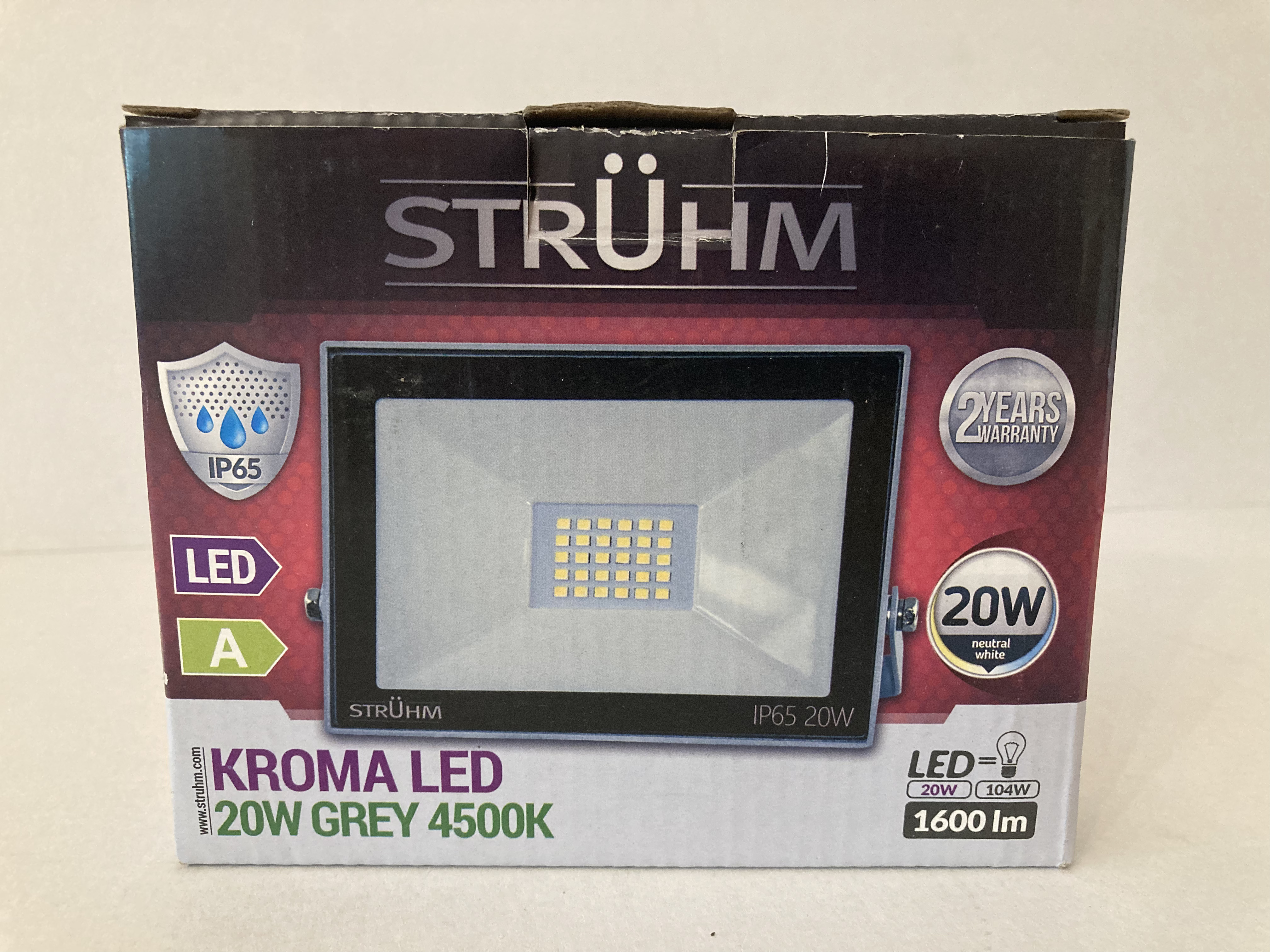 LED reflektor KROMA 20W šedé 4500K neutrální bílá 1600lm