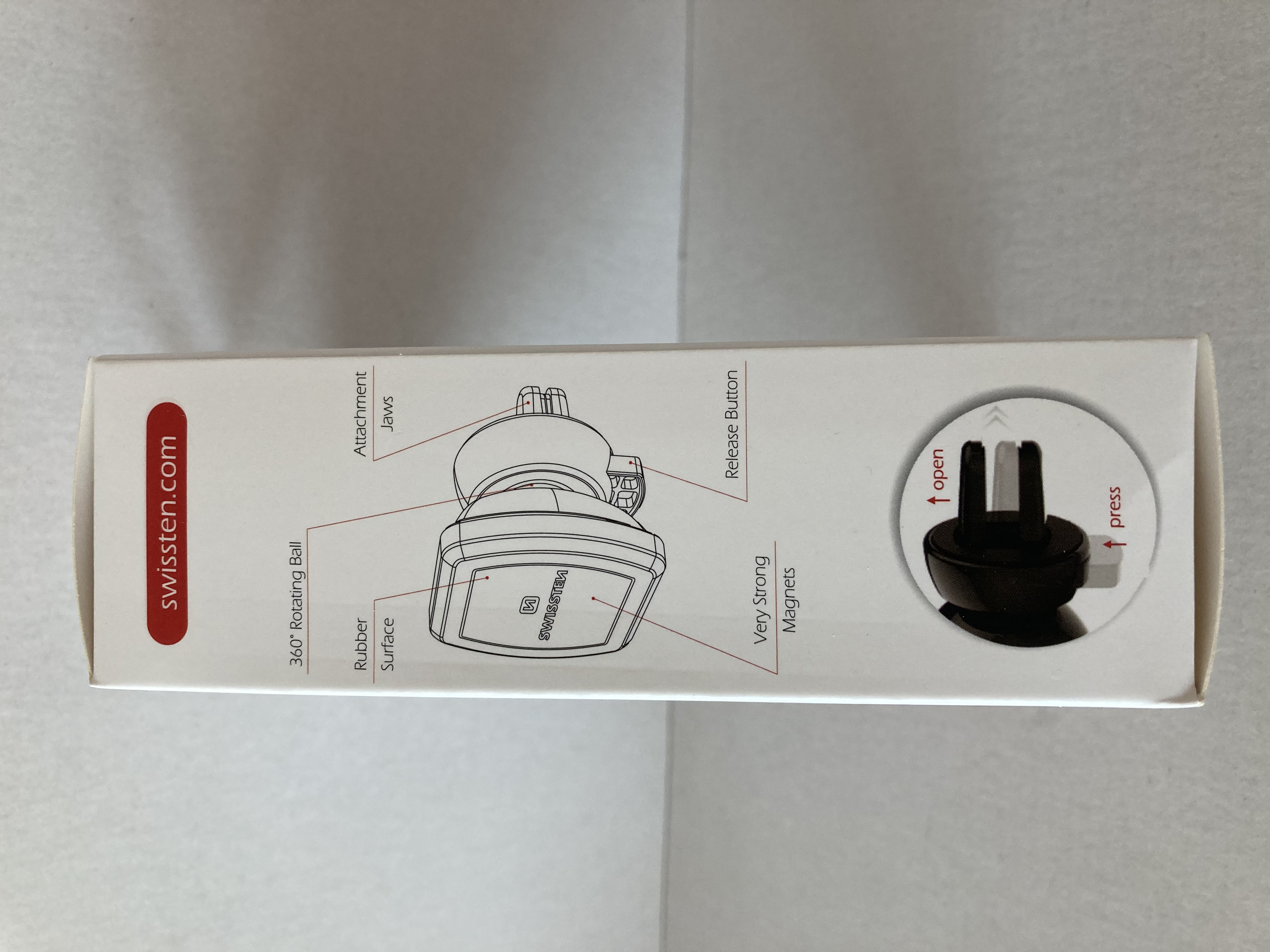 držák na mobil SWISSTEN S-GRIP AIR VENT M3 magnetický do ventilace univerzální, černý