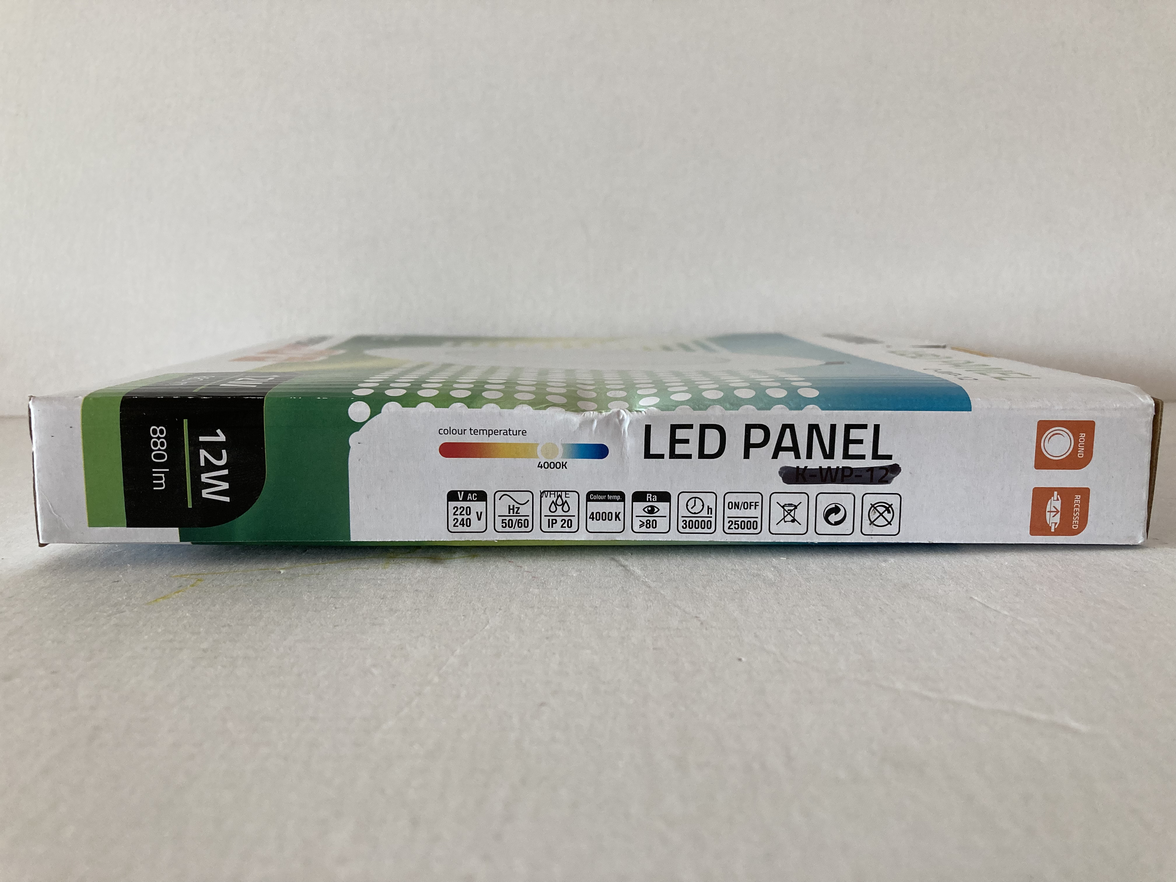 LED svítidlo vestavné LUMIA O-WP-12 12W 4000K neutrální bílá 880lm