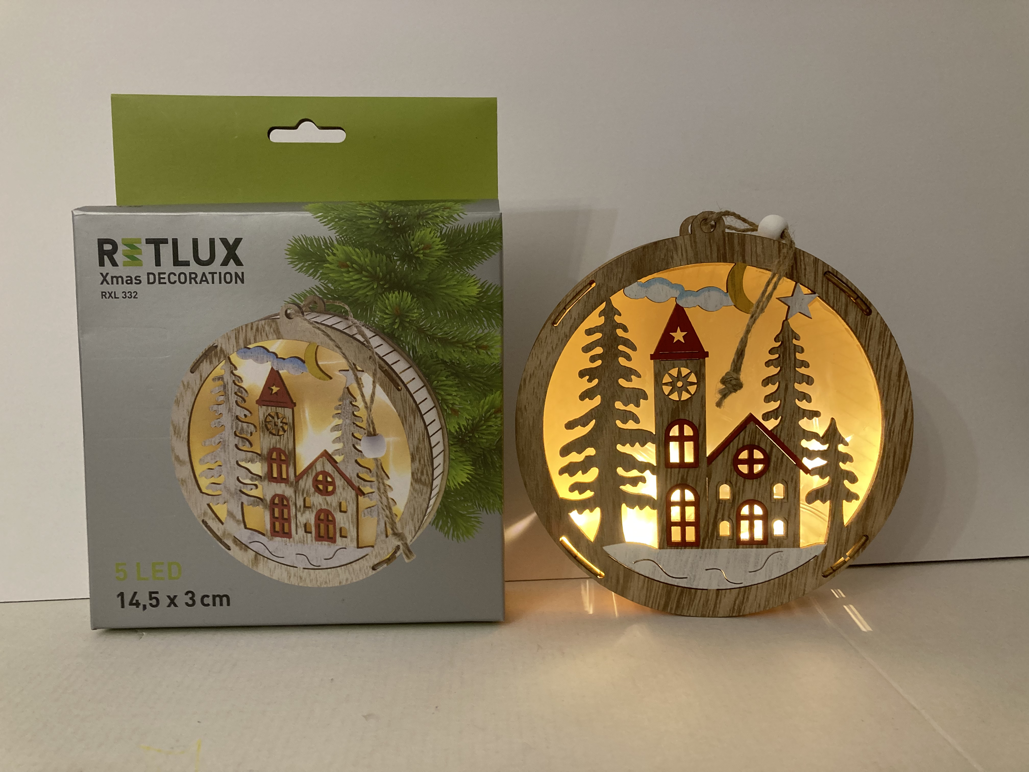 vánoční dekorace Kostelík 5 LED Retlux RXL 332