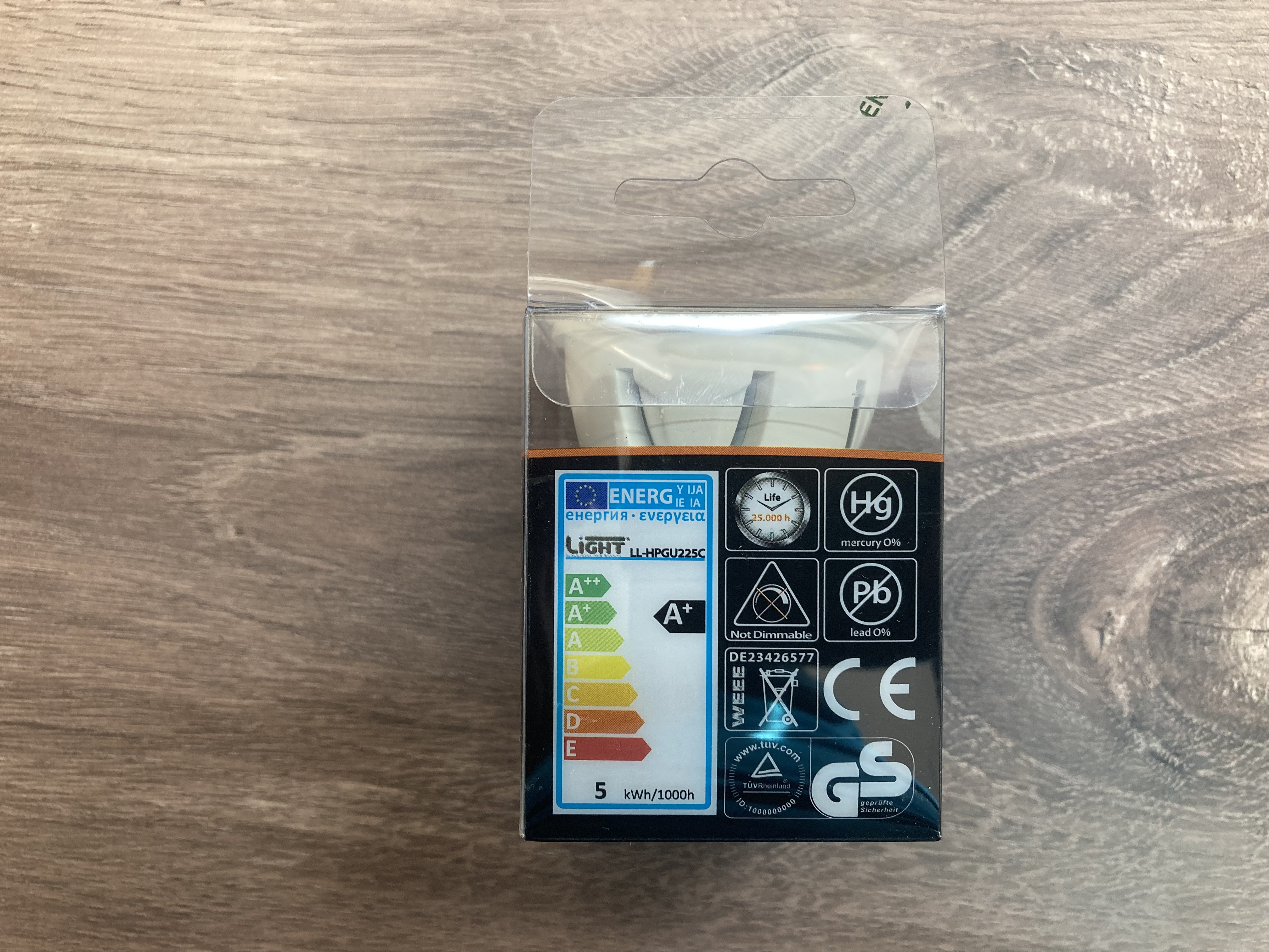 LED žárovka 5W GU10 LL-HPGU225C 3000K teplá bílá