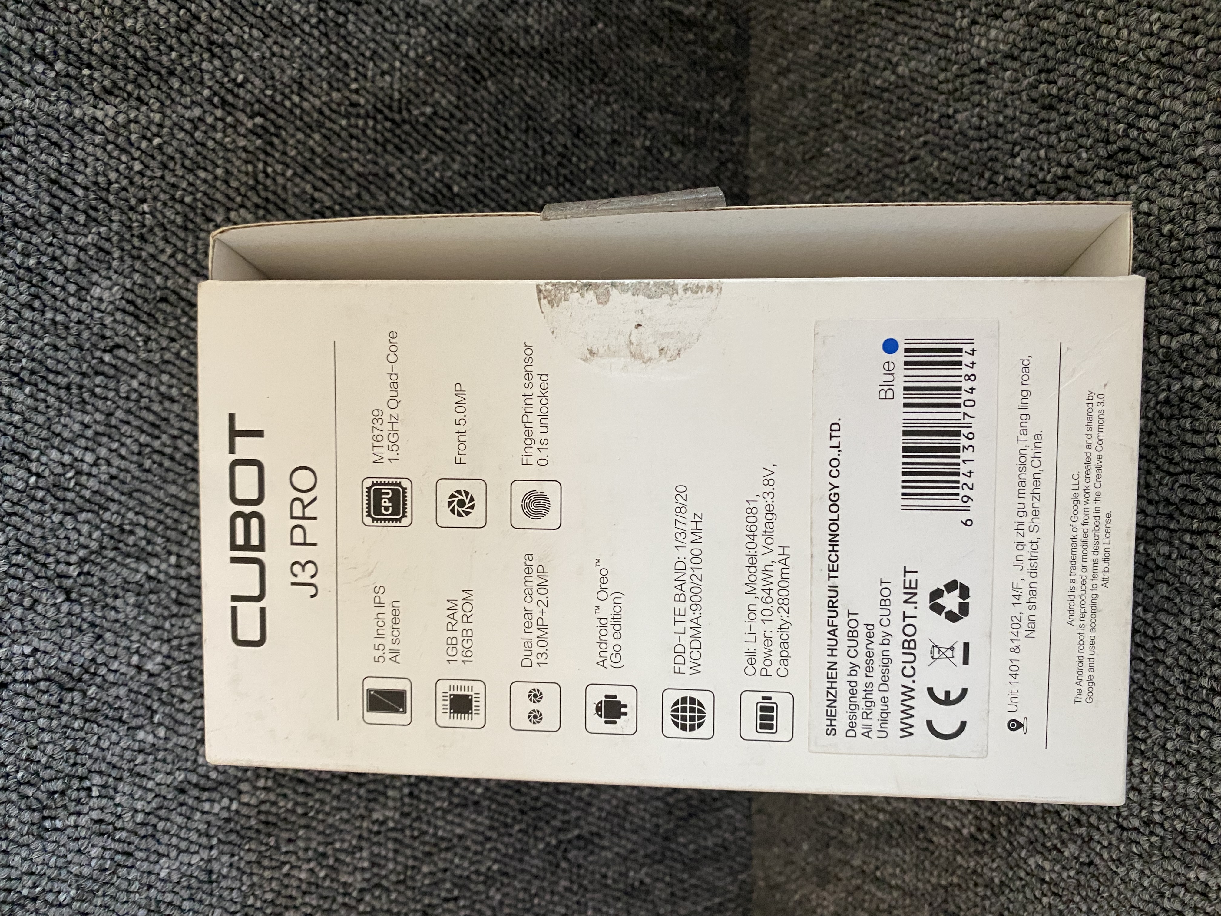 mobilní telefon Cubot J3 Pro