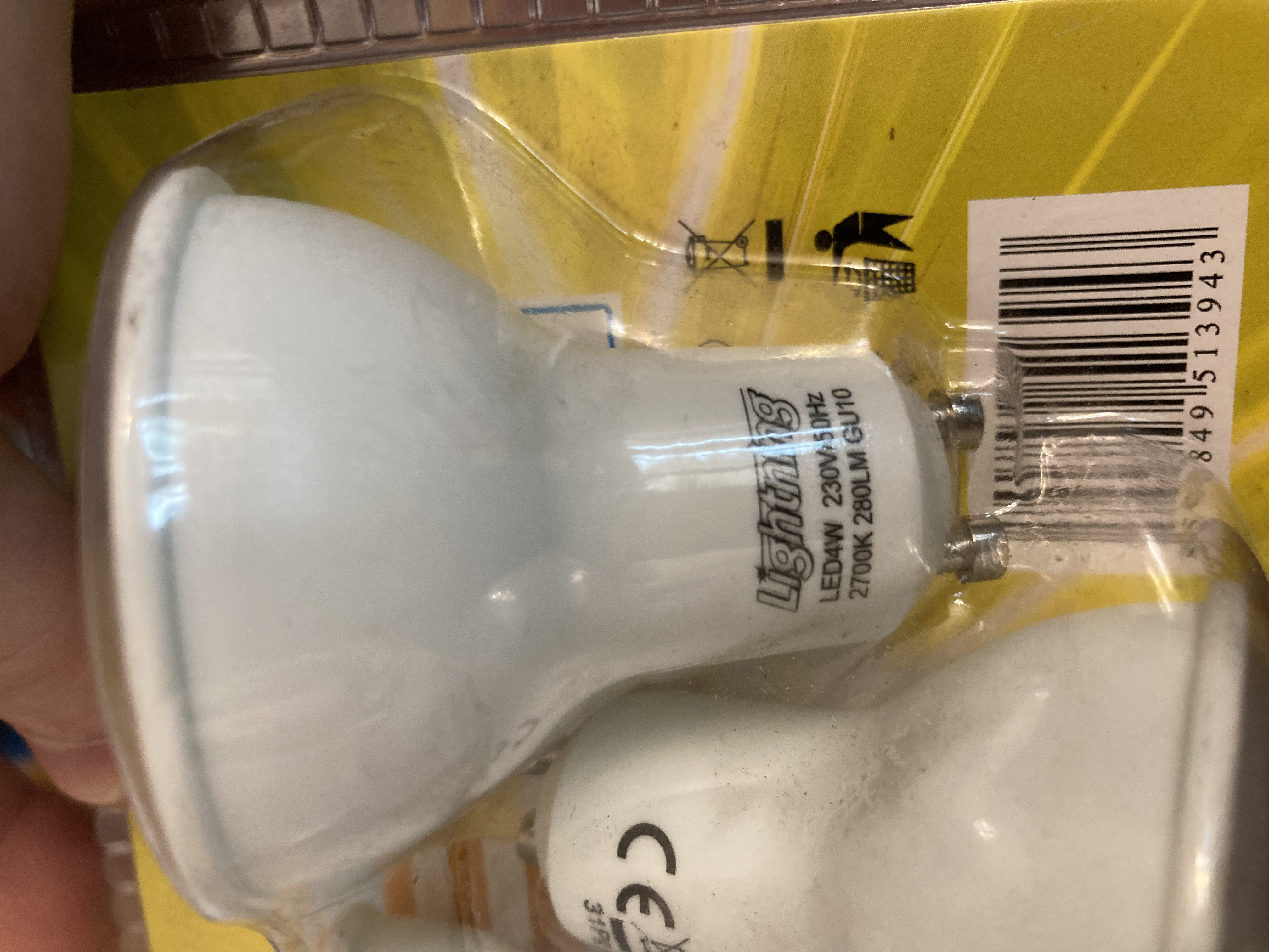 LED žárovka 4W GU10 EURLED60SMD-GU10 2700K teplá bílá