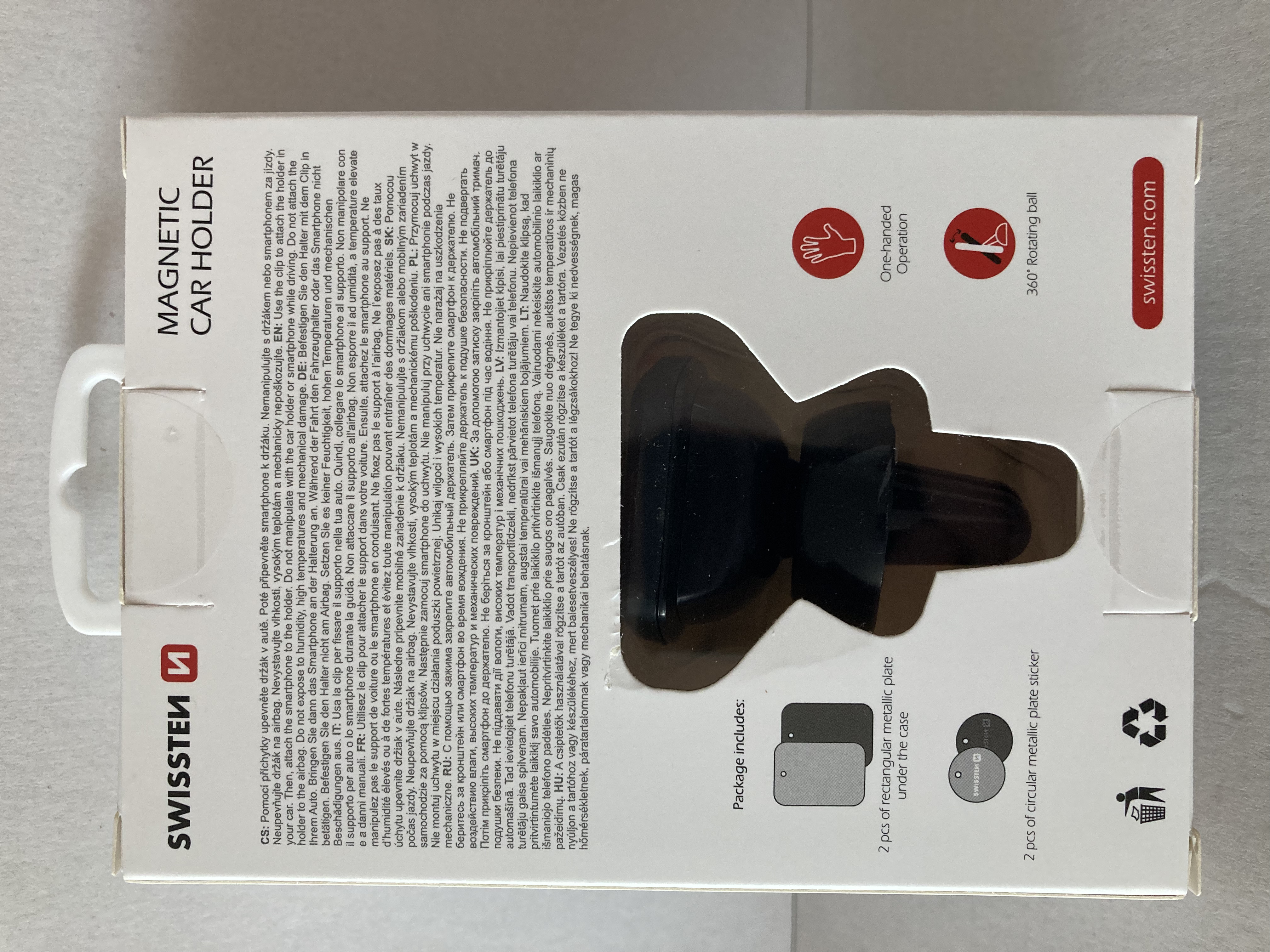 držák na mobil SWISSTEN S-GRIP AIR VENT M3 magnetický do ventilace univerzální, černý