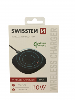 nabíječka bezdrátová SWISSTEN WIRELESS CHARGER 10W černá