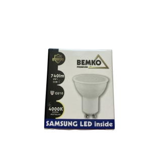 LED žárovka GU10 BEMKO 8W SBL-GU10-APM-080-4K neutrální bílá