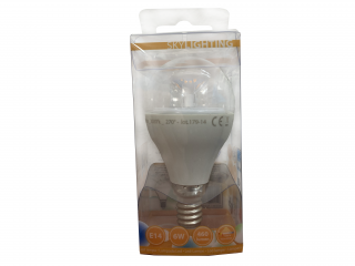 LED žárovka E14 SKYLIGHTING 6W G45SX-1406C 3000K teplá bílá