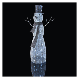 LED vánoční sněhulák ratanový, 124 cm