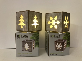 vánoční dekorace svítící stojan pod čajovou svíčku Stromeček LED retlux RXL 353