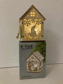 vánoční dekorace dřevěný domeček 1 LED RETLUX RXL 333