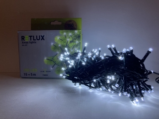 vánoční dekorace LED řetěz 150 LED 15+5m RETLUX RXL 207