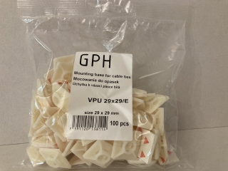 příchytka VPU 29x29/E bílá pro stahovací pásky