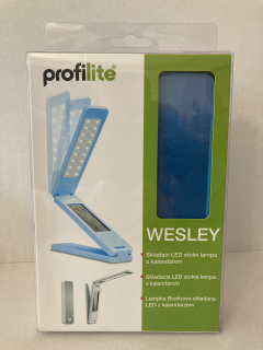 LED stolní skládací lampa profilite WESLEY modrá