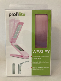 LED stolní skládací lampa profilite WESLEY růžová
