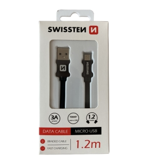 kabel datový a nabíjecí SWISSTEN USB/micro USB 1,2m