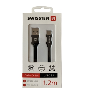 kabel datový a nabíjecí SWISSTEN USB/USB-C 1,2m