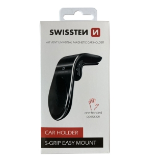 držák na mobil SWISSTEN S-GRIP EASY MOUNT magnetický do ventilace, černý