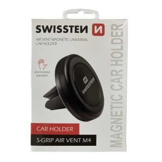 držák na mobil SWISSTEN S-GRIP AIR VENT M4 magnetický do ventilace univerzální, černý