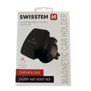 držák na mobil SWISSTEN S-GRIP AIR VENT M3 magnetický do ventilace univerzální, černý