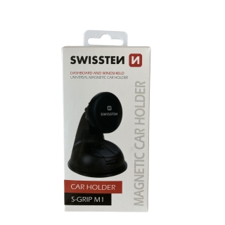 držák na mobil SWISSTEN S-GRIP M1 magnetický na palubní desku, černý